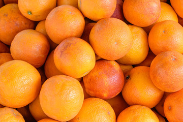 Blood oranges ready for juice