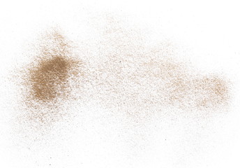 Pile dust isolated on white background, top view
