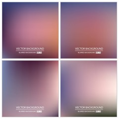 Abstract Creative concept vector multicolored blurred background set. For Web and Mobile Applications, art illustration template design, business infographic and social media, modern decoration