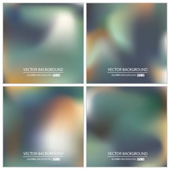 Fototapeta premium Abstract Creative concept vector multicolored blurred background set. For Web and Mobile Applications, art illustration template design, business infographic and social media, modern decoration