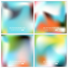 Abstract Creative concept vector multicolored blurred background set. For Web and Mobile Applications, art illustration template design, business infographic and social media, modern decoration