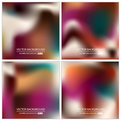 Fototapeta premium Abstract Creative concept vector multicolored blurred background set. For Web and Mobile Applications, art illustration template design, business infographic and social media, modern decoration