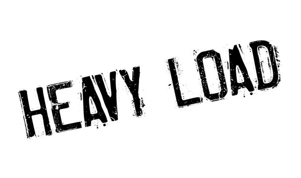 Heavy Load rubber stamp. Grunge design with dust scratches. Effects can be easily removed for a clean, crisp look. Color is easily changed.