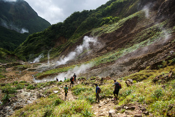 Valley of Desolation on the Island of Dominica with Smoky Path - 141421536