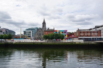 Obraz premium Innenstadt von Dublin, Häuser | Parlament, Irland