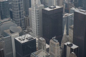 Fototapeta na wymiar High-rising blocks situating in Chicago