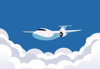 Vector image with plane. Vector - 141423741