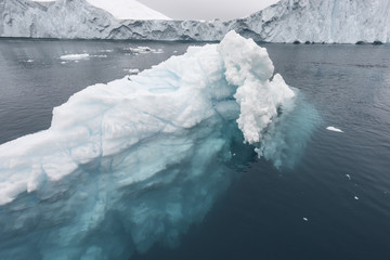 View of the glaciers in Ilulissat, Greenland