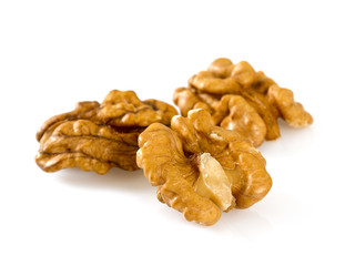 walnuts isolated on white background