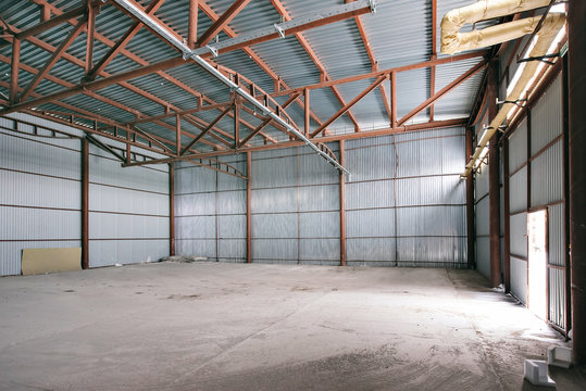 new empty warehouse (clean and dry the storehouse)