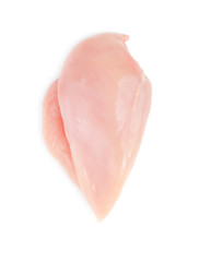 Raw chicken breast fillet isolated