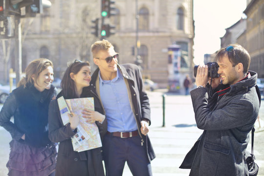 Taking a picture to some friends