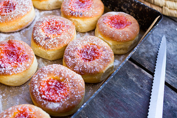 donut and powdered sugar