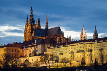 Prague's Castle during sunset, Prague, Czech republic, Europe. Beautiful, one of the biggest...