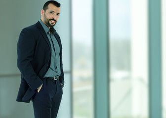 Fototapeta premium Confident bearded business man