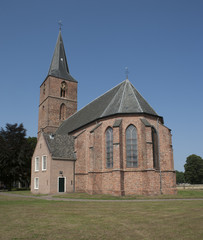 Fototapeta na wymiar Church of Rolde Netherlands Drente. Village. Countryside