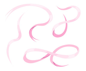 Fototapeta premium Ribbon set Flat design style vector illustration.