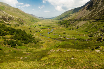 Naklejka premium Nant Ffrancon Pass from Idwal Cottage