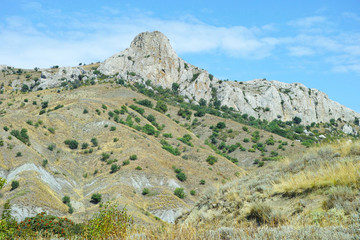 Fototapeta na wymiar Karadag natural reserve of the massif