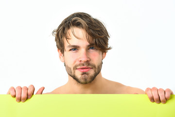 bearded man, caucasian sexy amused macho