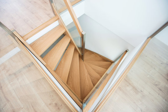 Stairway from above in a modern house