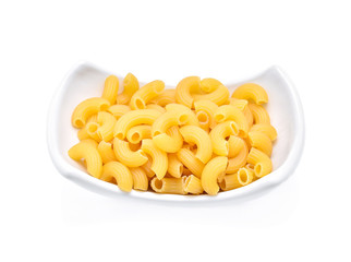 macaroni pasta isolated on white background