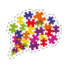 cloud puzzle solution image vector illustration eps 10