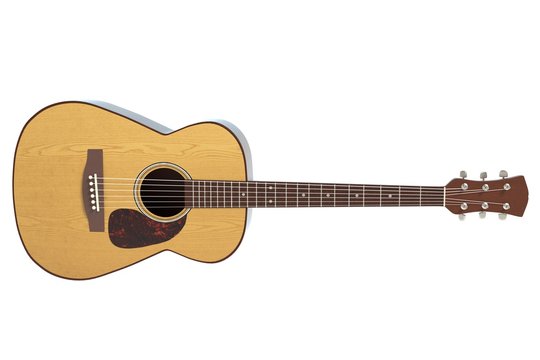 3d illustration of an acoustic guitar