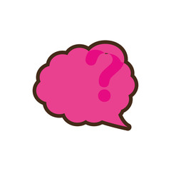 question mark cloud speech image vector illustration eps 10