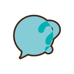 question mark round bubble speech image vector illustration eps 10