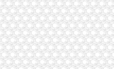Abstract White Futuristic Honeycomb Cell Pattern