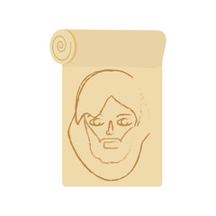 veronica washes face jesus christ - via crucis vector illustration eps 10