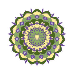 Ornate abstract color mandala element