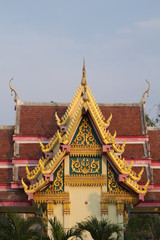 Fototapeta premium Buddha,temple with blue sky in background