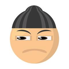 emoji thinking expression image vector illustration eps 10