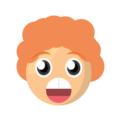 emoji kid surprise expression image vector illustration eps 10
