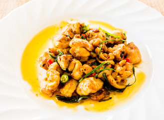 chicken chili in plate