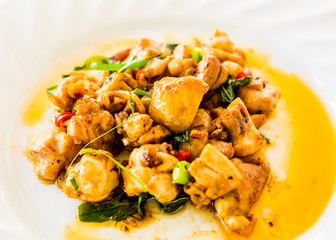 chicken chili in plate