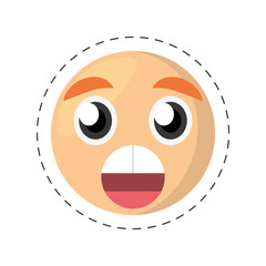 emoticon surprise comic image vector illustration eps 10