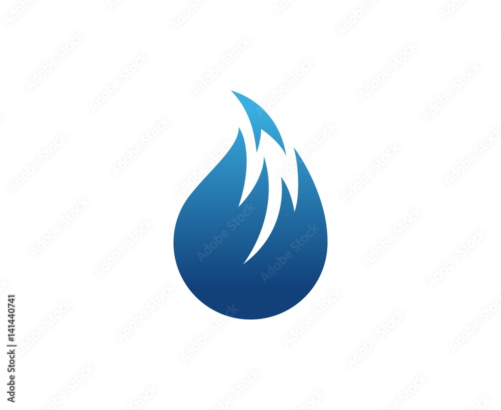 Sticker water drop logo