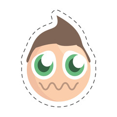 emoticon sad comic image vector illustration eps 10