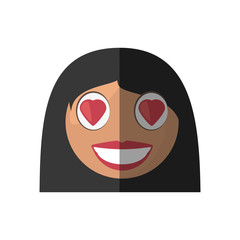 Fototapeta premium female love emoticon cartoon design vector illustration eps 10