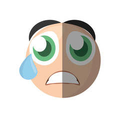 emoticon cry cartoon design vector illustration eps 10