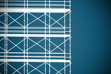 Composite image of 3d image of construction scaffolding