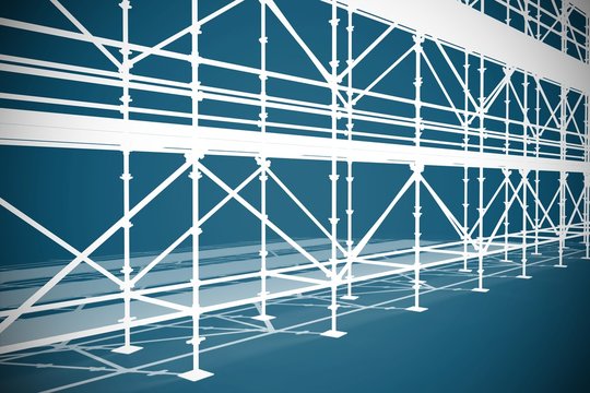 Composite image of 3d illustration of gray scaffolding