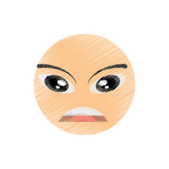 drawing facial emoticon image vector illustration eps 10