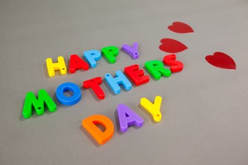 Obraz premium Alphabets displaying happy mothers day