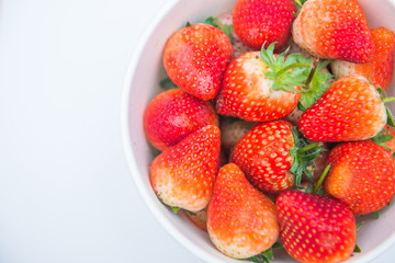 fresh strawberry ready to eat from garden
