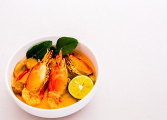 sour prawn soup or tom yum kung