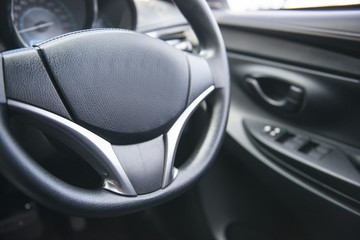 Steering wheel in the car